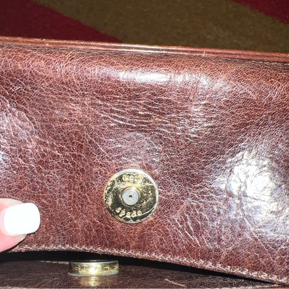 Vintage Kate Spade Leather Brown Purse Y2K shoulder bag - Picture 6 of 8